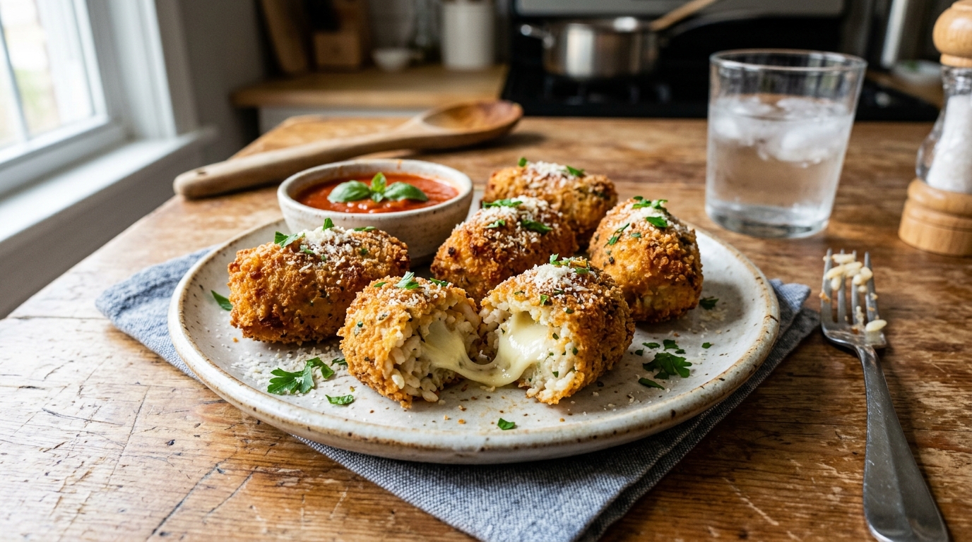 Bolinho de arroz caseiro feito na airfryer